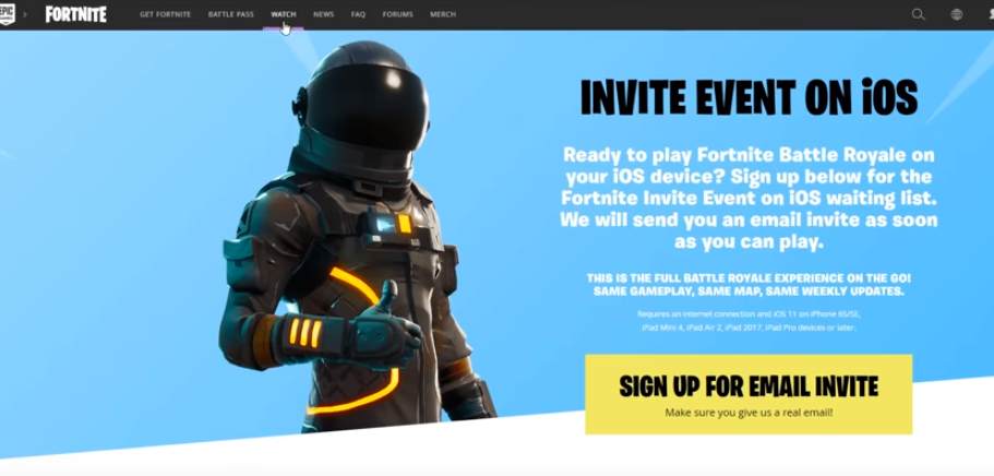 How to Sign Up for Fortnite iOS 