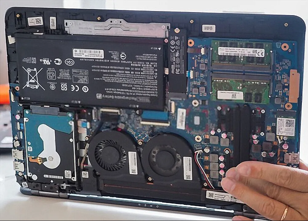 internal image of HP Omen 15 Gaming laptop